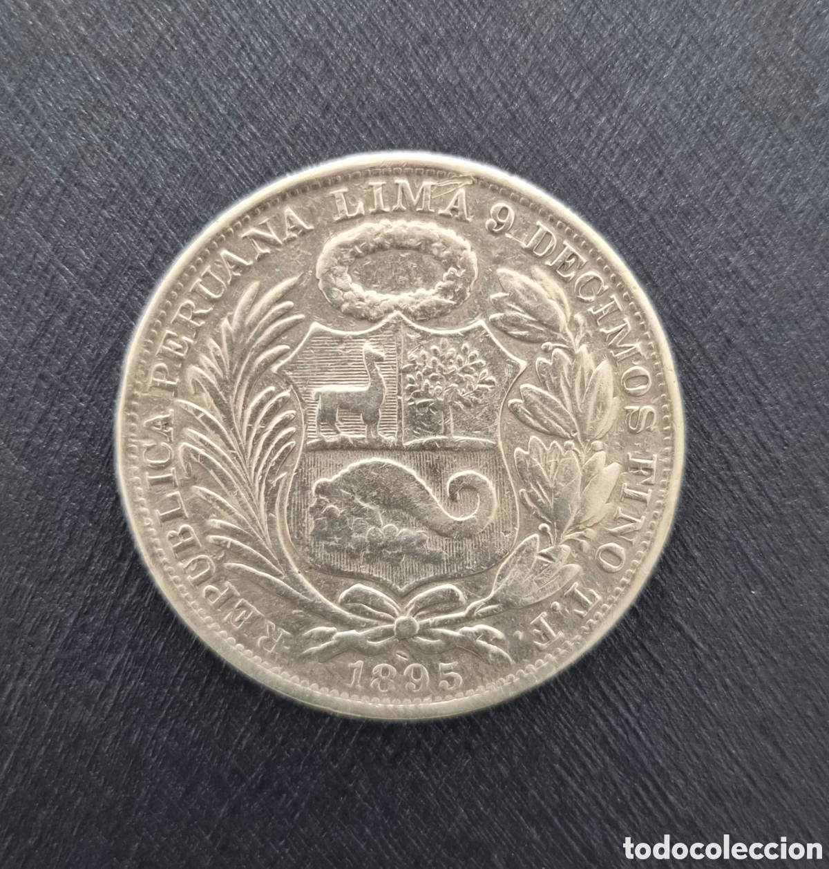 Monedas antiguas de Am&eacute;rica: PER&Uacute; &ndash; 1 SOL &ndash; 1895 TF &ndash; PLATA 900&permil;
