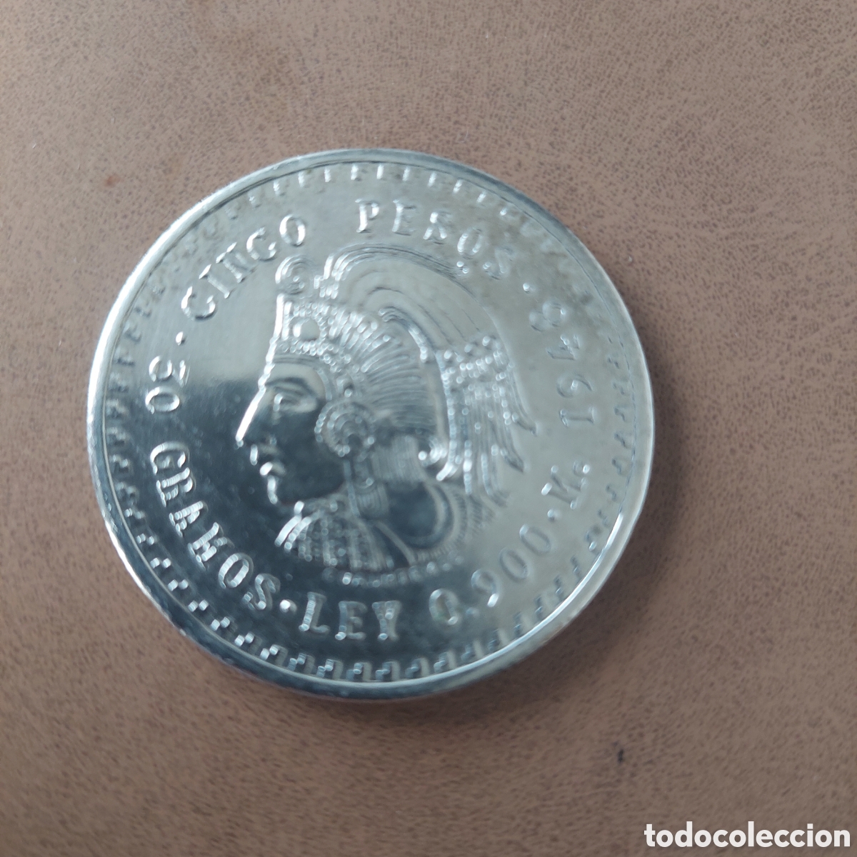 Monedas antiguas de Am&eacute;rica: 5 Pesos Mexico 1948 Plata