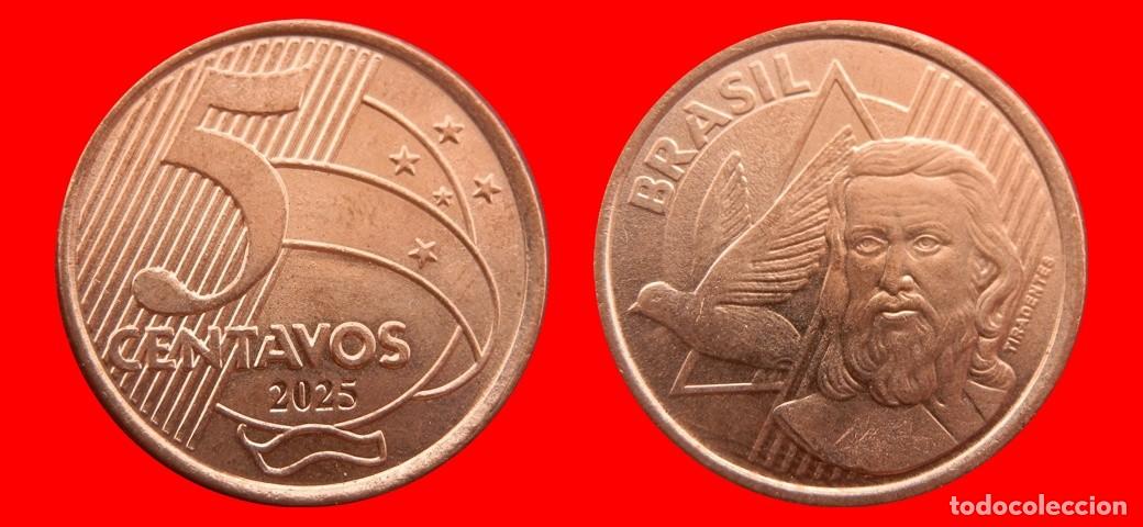 Monedas antiguas de Am&eacute;rica: 5 CENTAVOS 2025 BRASIL-156076