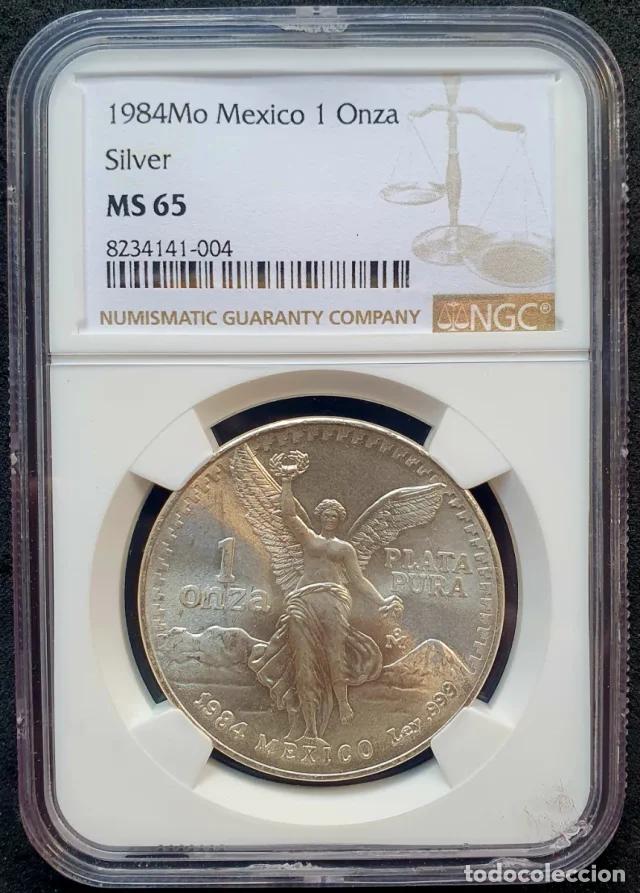 Monedas antiguas de Am&eacute;rica: Onza de Plata Libertad M&eacute;xico 1984 | MS65 NGC