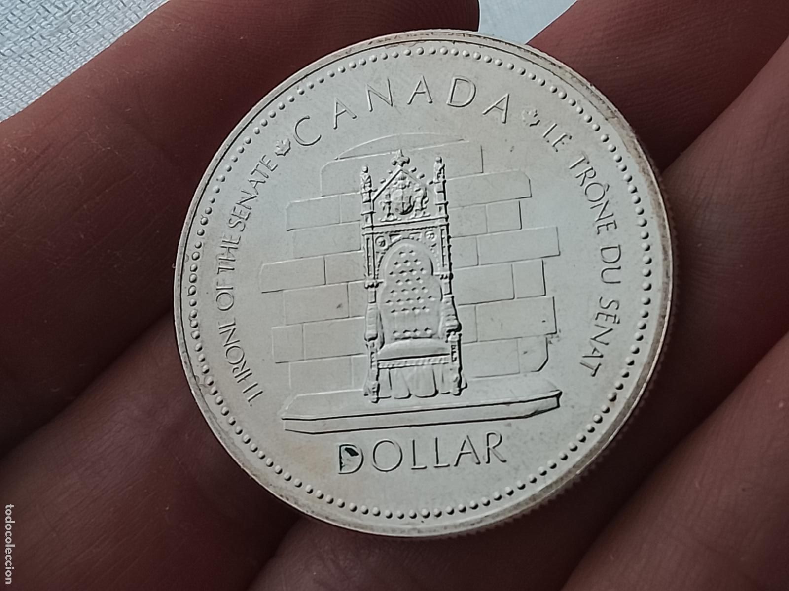 Monedas antiguas de Am&eacute;rica: CANADA DOLAR (DOLLAR) PLATA 1977 ELIZABETH II - TRONO DEL SENADO