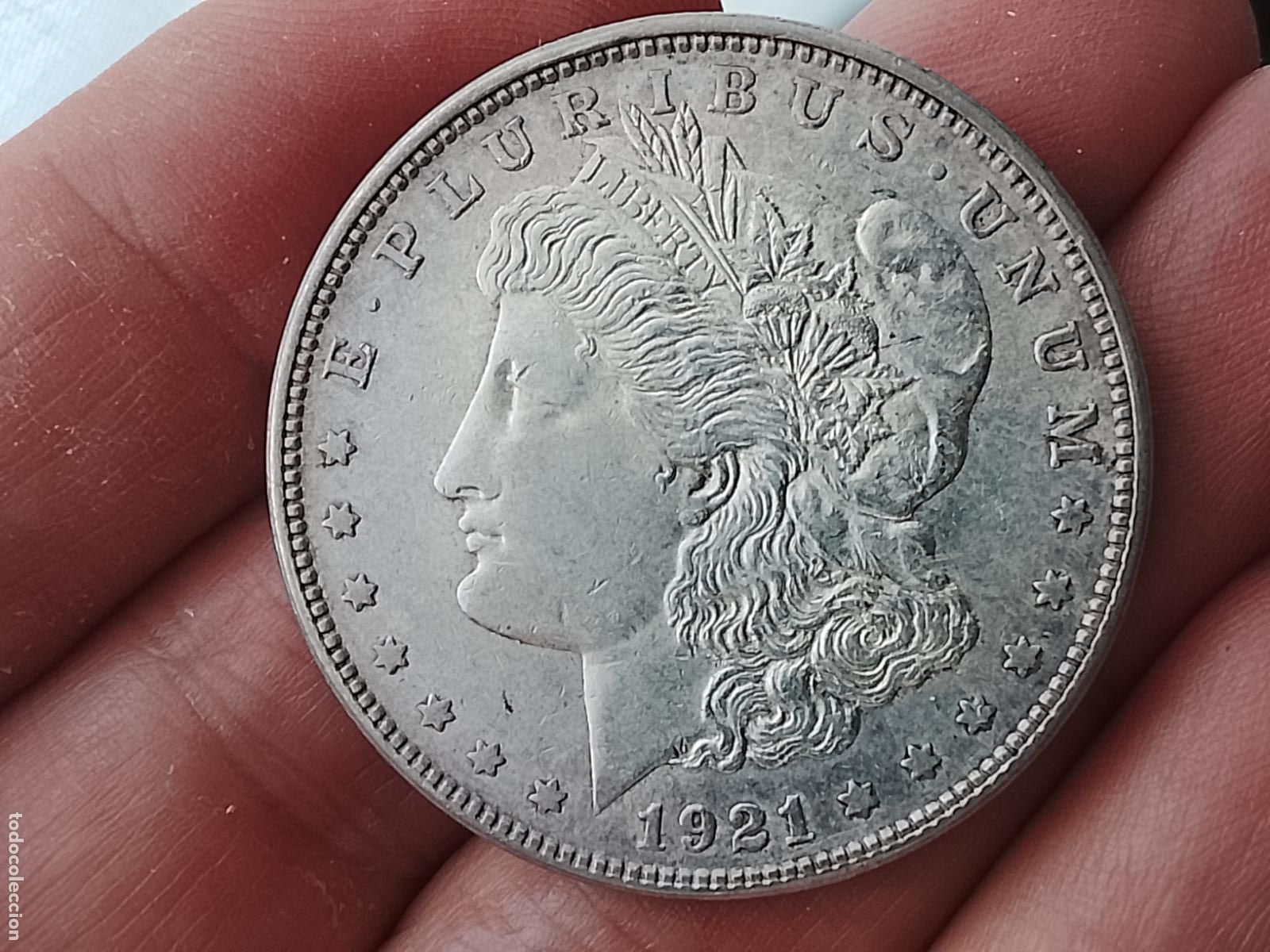 Monedas antiguas de Am&eacute;rica: Estados Unidos. DOLLAR MORGAN DE 1921 ORIGINAL PLATA