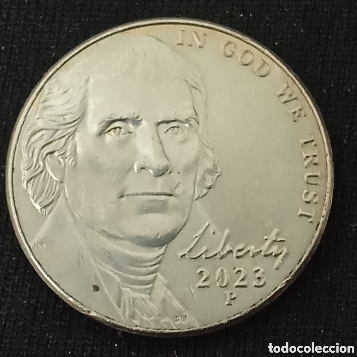 Monedas antiguas de Am&eacute;rica: Estados unidos 5 centavos a&ntilde;o 2023 ceca P