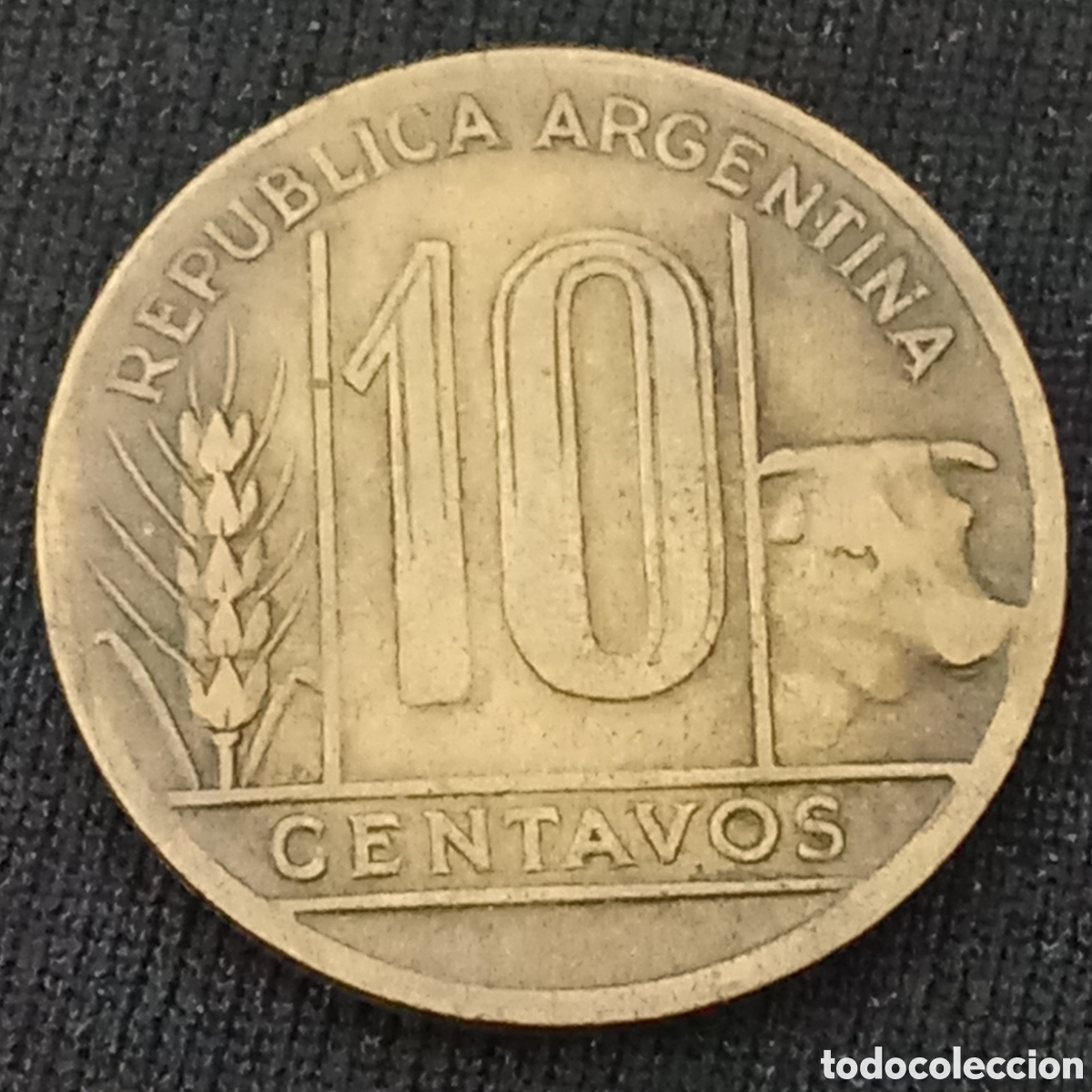 Monedas antiguas de Am&eacute;rica: Argentina 10 centavos 1948 - Foto 2