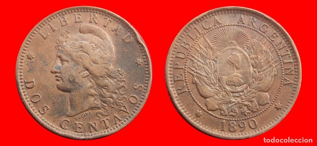 Monedas antiguas de Am&eacute;rica: 2 CENTAVOS 1890 ARGENTINA-156136