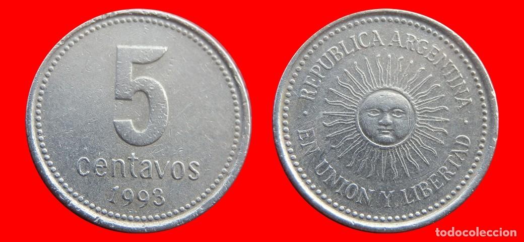 Monedas antiguas de Am&eacute;rica: 5 CENTAVOS 1993 BLANCA ARGENTINA-156139