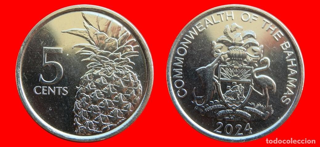 Monedas antiguas de Am&eacute;rica: 5 CENTAVOS CENTS CENTIMOS 2024 BAHAMAS-156152