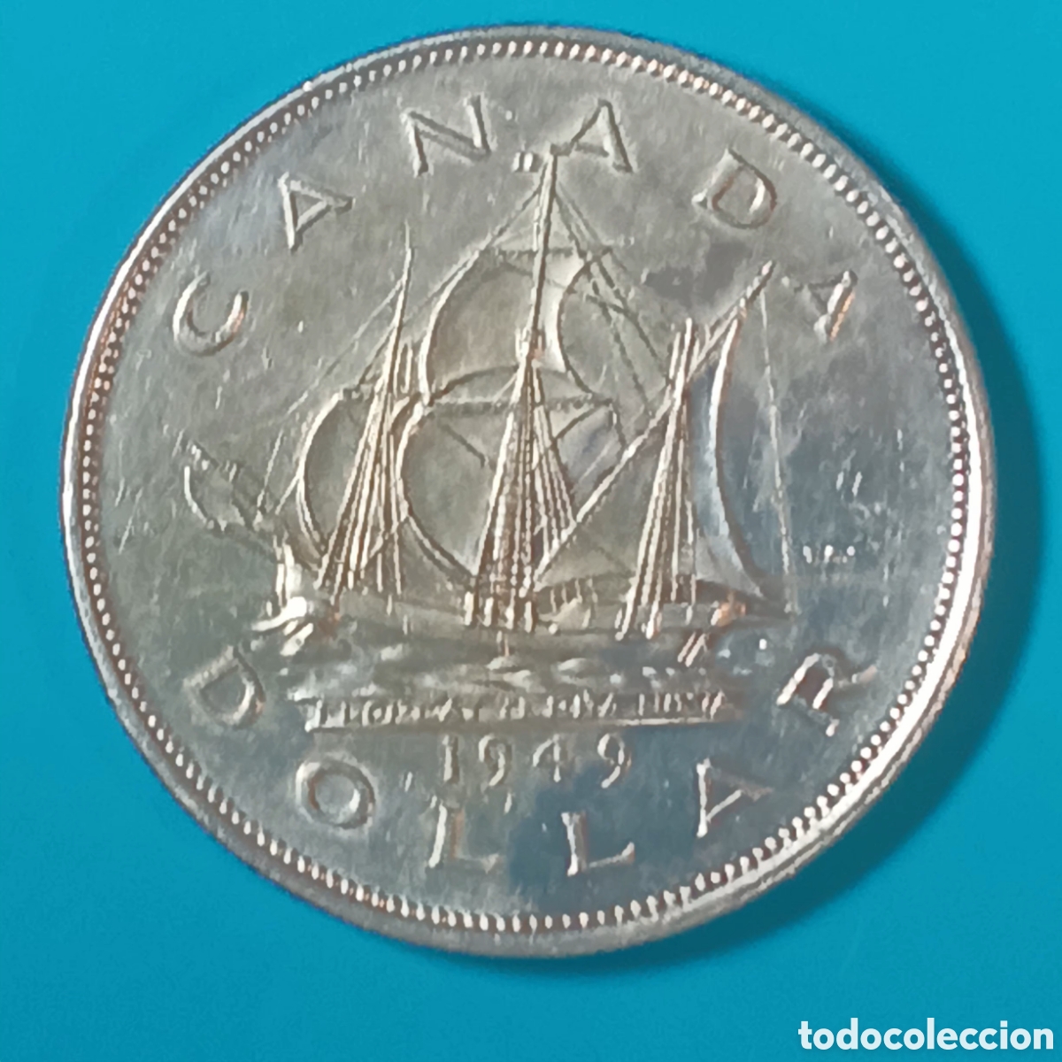 Alte M&uuml;nzen aus Amerika: CANADA 1 DOLAR (DOLLAR) PLATA 1949 CONM. TERRANOVA EBC+