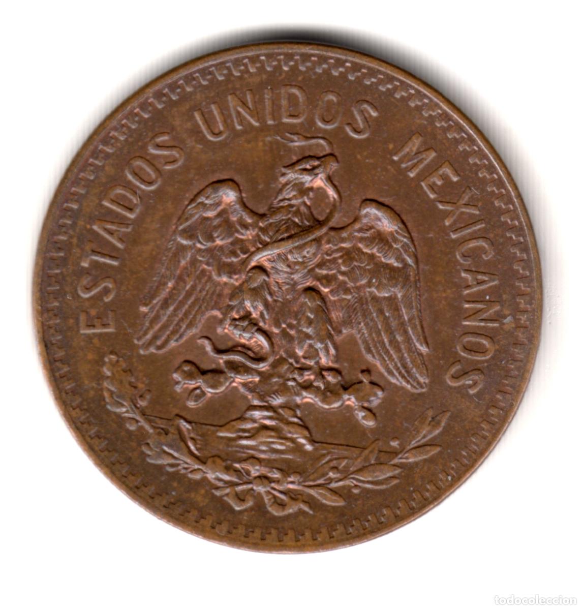 Monedas antiguas de Am&eacute;rica: MEXICO 20 centavos bronce 1935 - Foto 2