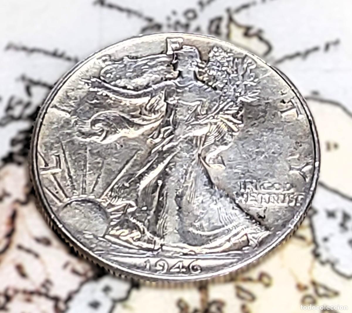Monedas antiguas de Am&eacute;rica: MEDIO D&Oacute;LAR DE PLATA DE ESTADOS UNIDOS DE 1946.EXTRAORDINARIO ESTADO
