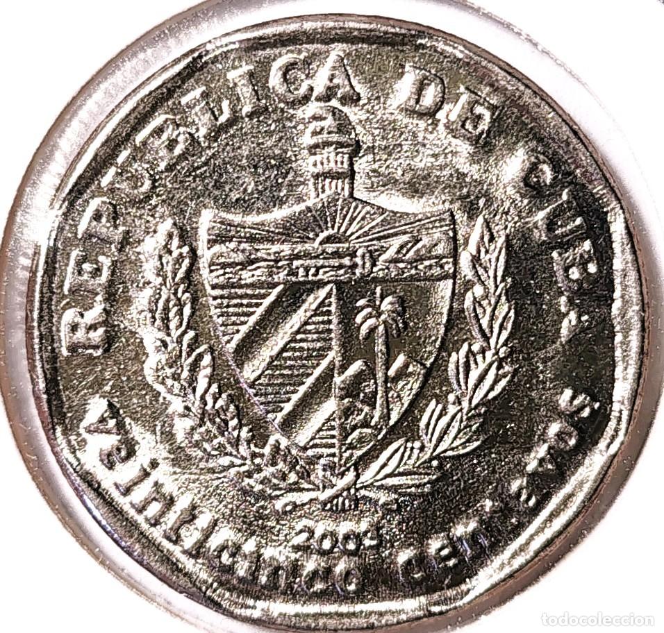 Monedas antiguas de Am&eacute;rica: REPUBLICA DE CUBA (1962-) - 25 CENTAVOS 2003 - A - 5,70 GR. ACERO NICKELADO - DIAMETRO 23 mm KM#577