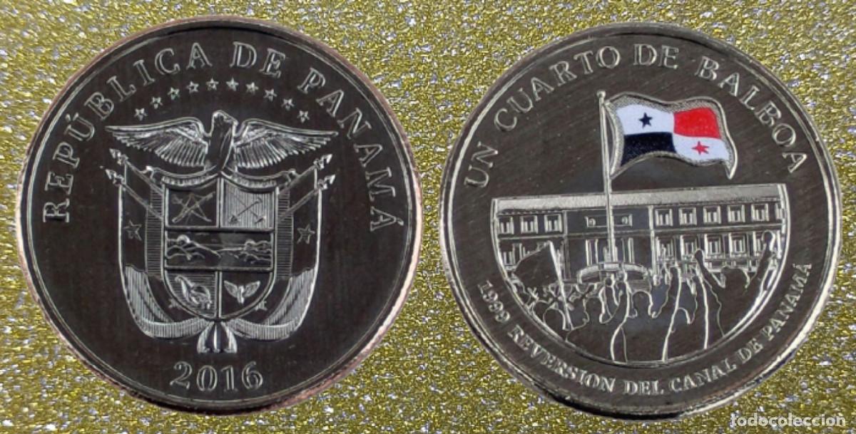 Monedas antiguas de Am&eacute;rica: Panama 1/4 Balboa Moneda conmemorativa 2016 Panamakanal Sin Circular