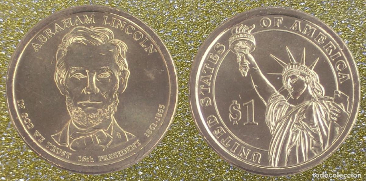 Monedas antiguas de Am&eacute;rica: USA 1 Dollar Presidente 2010 Abraham Lincoln