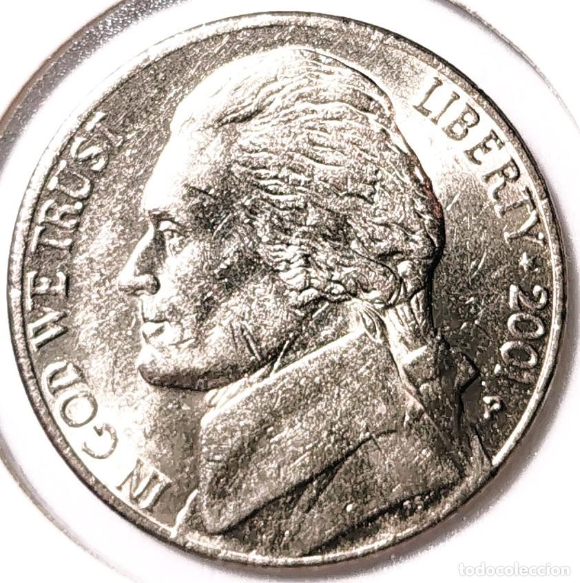 Monedas antiguas de Am&eacute;rica: ESTADOS UNIDOS (1981-) - 5 CENTAVOS 2001 P - T. JEFFERSON - A - 5 GR. COBRE-NICKEL - DIAMETRO 21,20