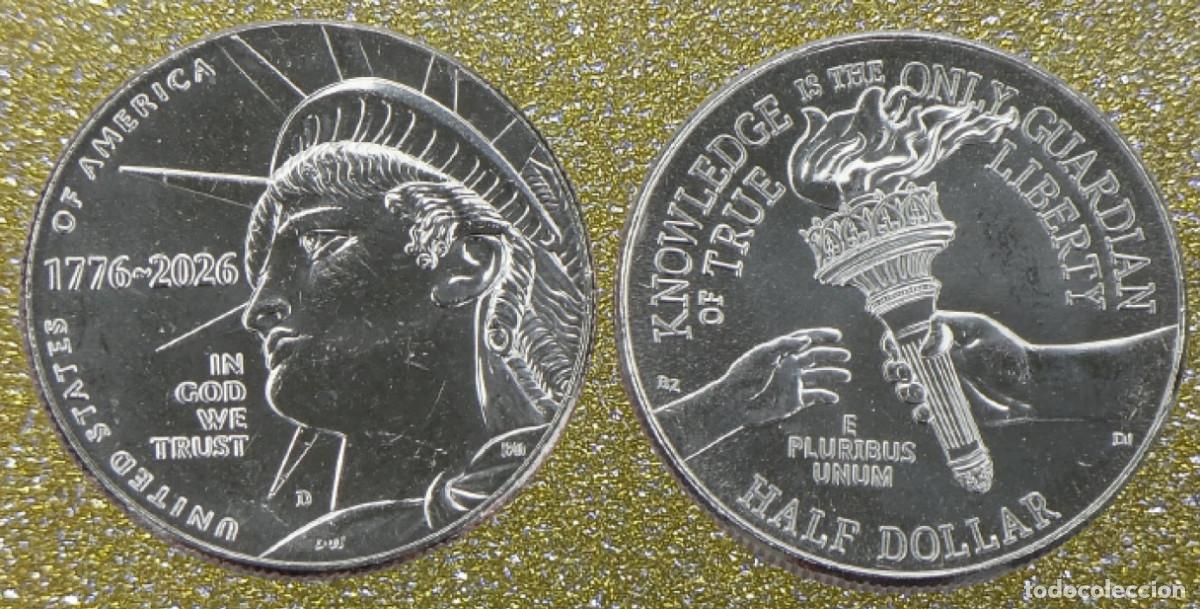 Monedas antiguas de Am&eacute;rica: USA Semiquincentennial Half Dollar 2026 D Liberty Sin Circular