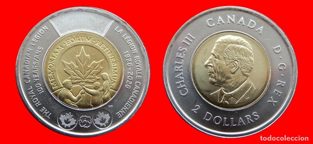 Monedas antiguas de Am&eacute;rica: 2 DOLARES 2026 LEGION SIN CIRCULAR CANADA-9985SC