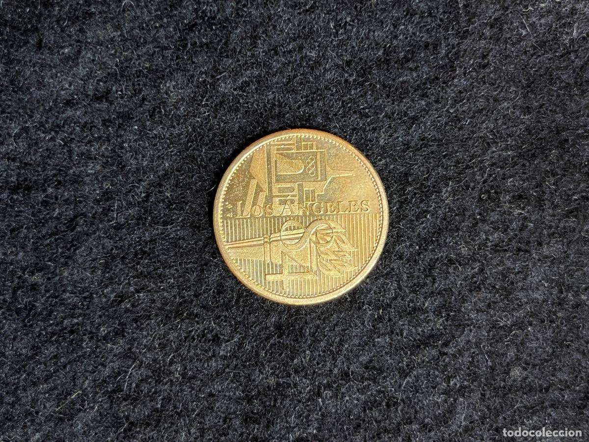 Moedas antigas da Am&eacute;rica: Medalla Moneda Conmemorativa Los &Aacute;ngeles 1984 XXIII Juegos Ol&iacute;mpicos Souvenir Dorada