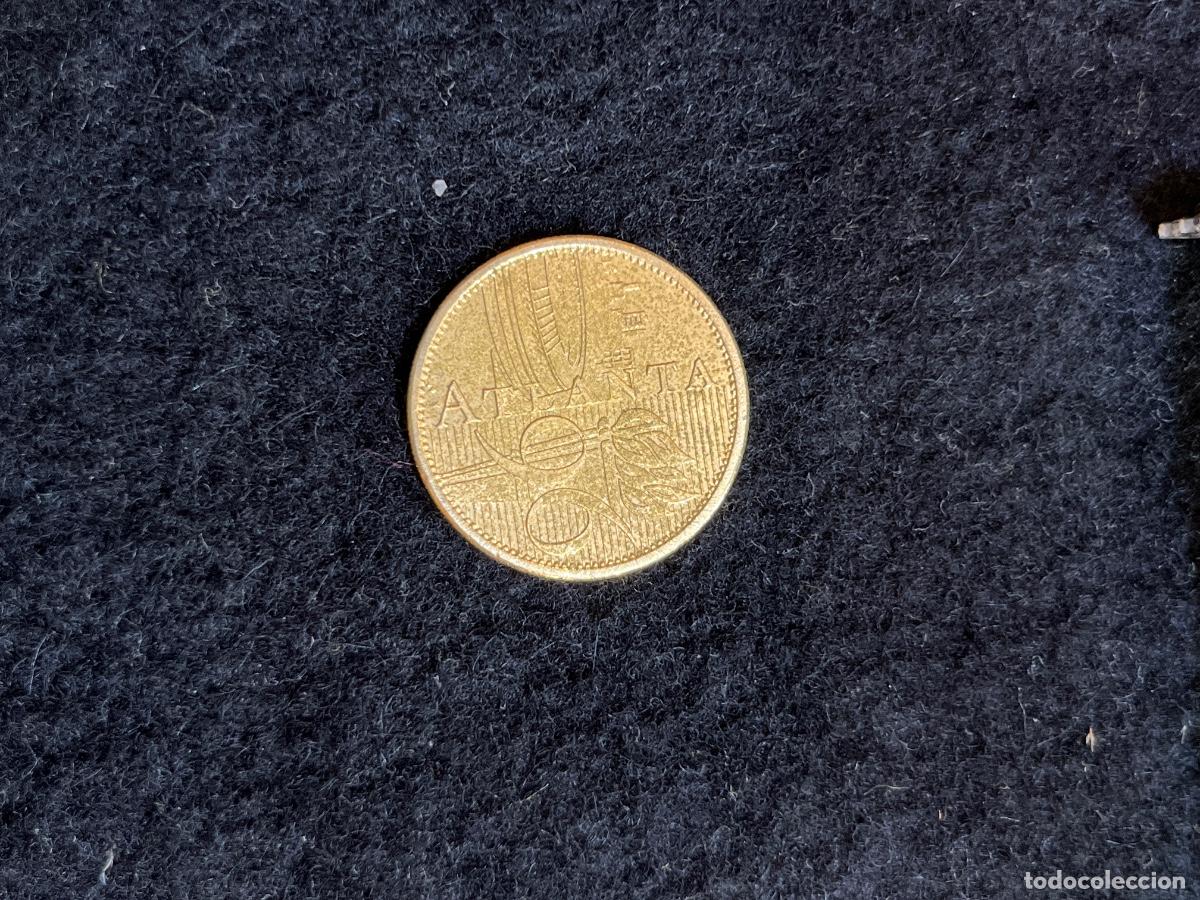 Moedas antigas da Am&eacute;rica: Medalla Moneda Conmemorativa Atlanta 1996 XXVI Juegos Ol&iacute;mpicos Souvenir Dorada