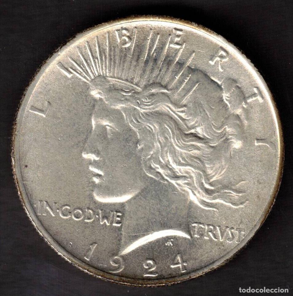 Monedas antiguas de Am&eacute;rica: MONEDA ESTADOS UNIDOS FILADELFIA 1 DOLLAR PLATA 1924 PEACE UNITED STATES