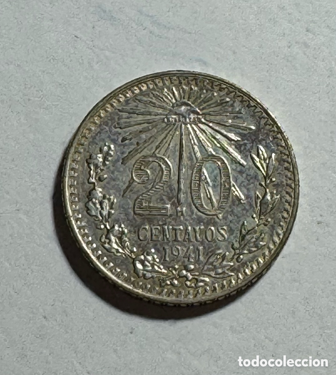 Monedas antiguas de Am&eacute;rica: 20 centavos de plata. M&eacute;xico 1841. - Foto 2