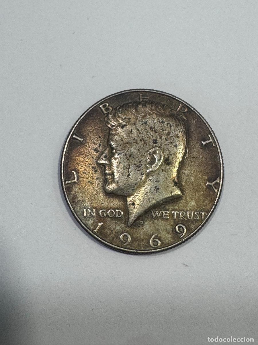 Monedas antiguas de Am&eacute;rica: MONEDA DE PLATA HALF DOLLAR KENNEDY 1969 (G)