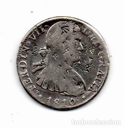 Monedas antiguas de Am&eacute;rica: M&Eacute;XICO 1810, 8 REALES, FERNANDO VII, KM-110, AG, 26,81 GR, 896/1000, BC; 2 FOTOS
