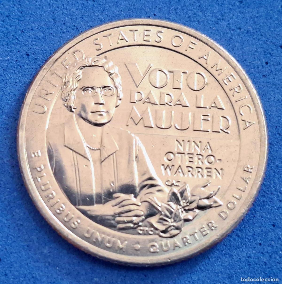 Monedas antiguas de Am&eacute;rica: Moneda Estados Unidos. 25 cents 2022 quarter dollar. Nina Otero-Warren. P. AMERICAN WOMEN QUARTERS
