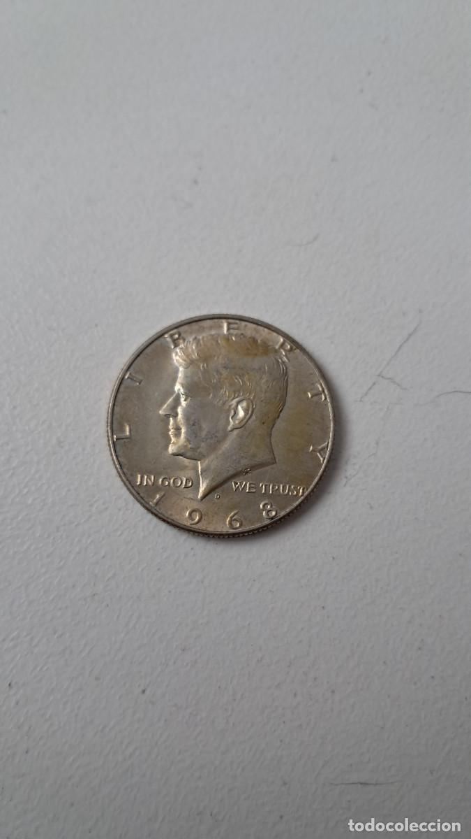 Monedas antiguas de Am&eacute;rica: Moneda de plata, USA Estados Unidos, 1968, 1/2 half dollar medio d&oacute;lar liberty