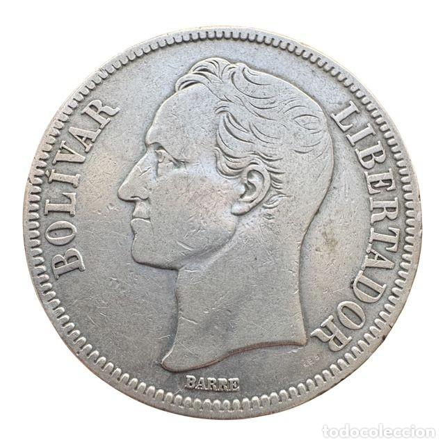 Monedas antiguas de Am&eacute;rica: Venezuela. 5 Bol&iacute;vares 1936 Ag MBC/VF
