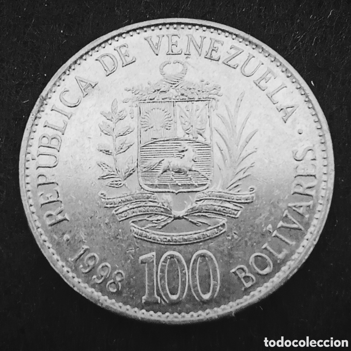 Alte M&uuml;nzen aus Amerika: Venezuela 100 bol&iacute;vares a&ntilde;o 1998