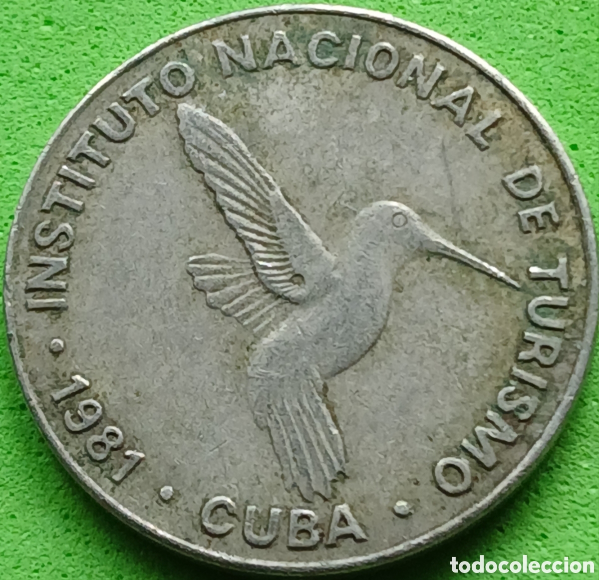 Monedas antiguas de Am&eacute;rica: Cuba 10 centavos 1981 km#415.1 denominaci&oacute;n &rdquo;CON&rdquo; n&uacute;mero 10