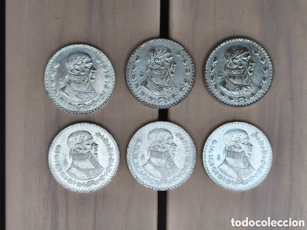 Old Coins of America: 1 peso M&eacute;xico Tepalcate plata 0.100