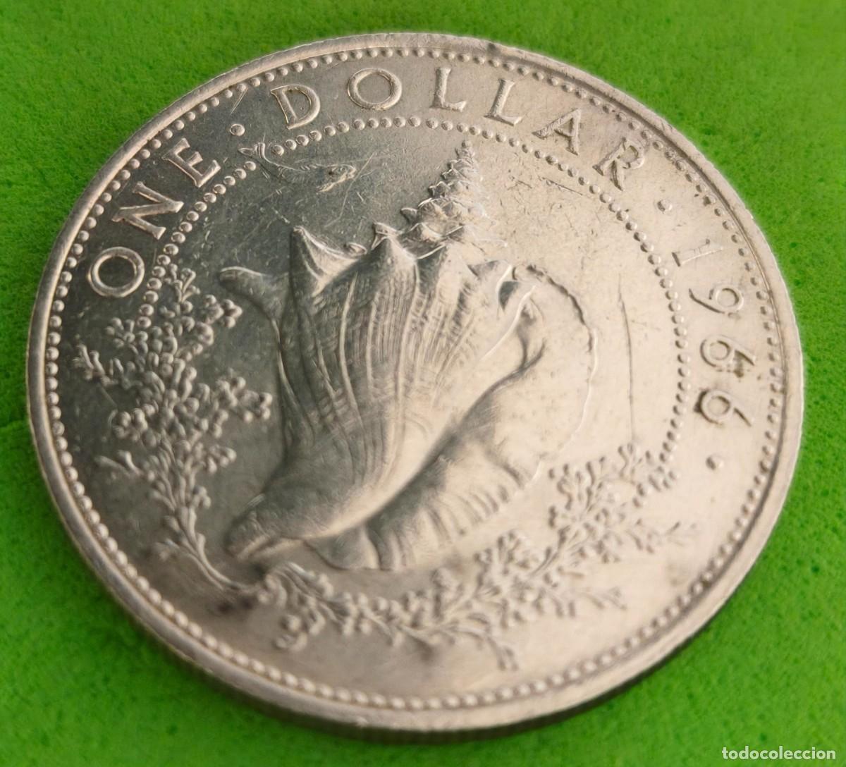 Monedas antiguas de Am&eacute;rica: BAHAMAS. ISABEL II. 1 DOLLAR PLATA (800). PESO 18,13 GR