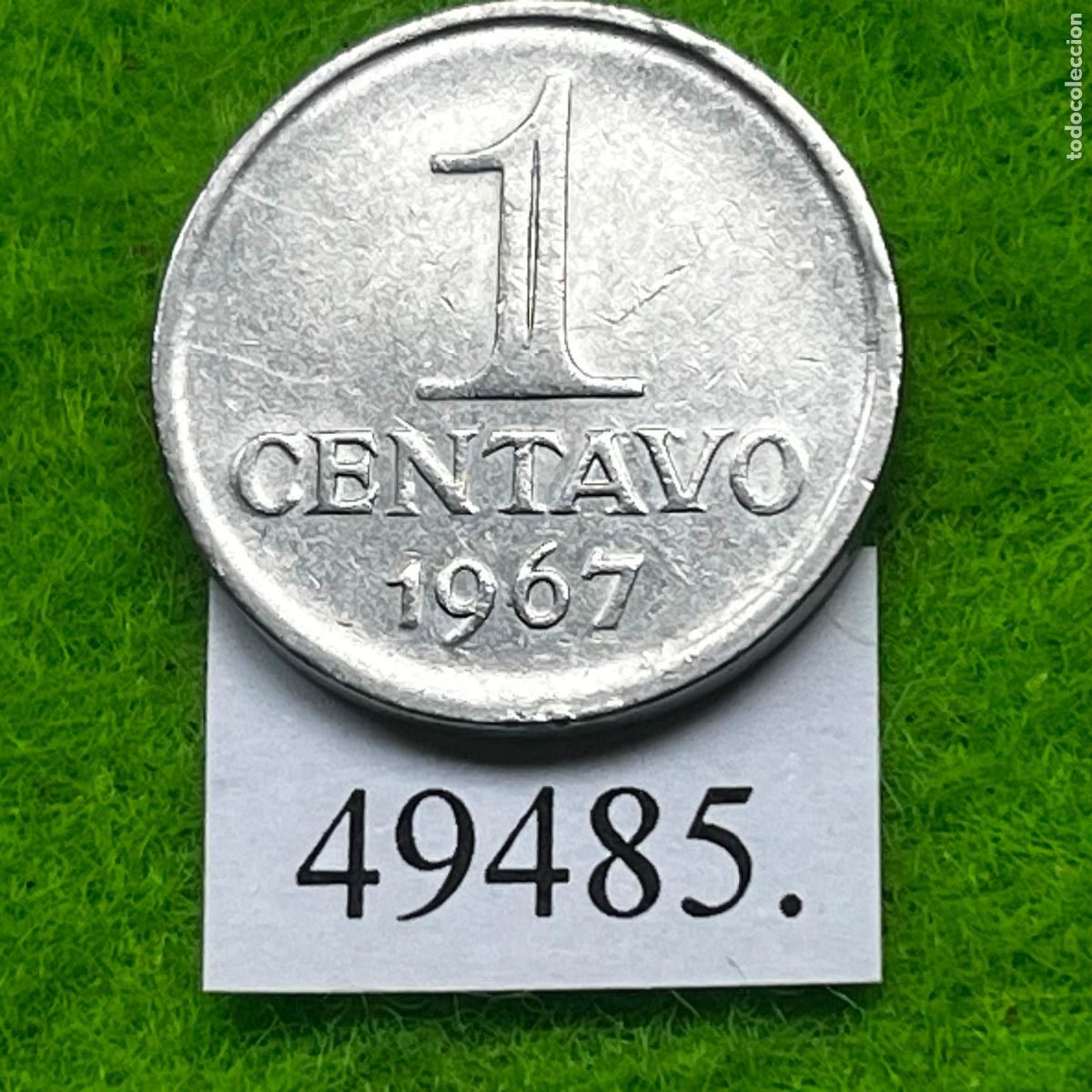 Monedas antiguas de Am&eacute;rica: Brasil 1 c&eacute;ntimo 1967 - Foto 1