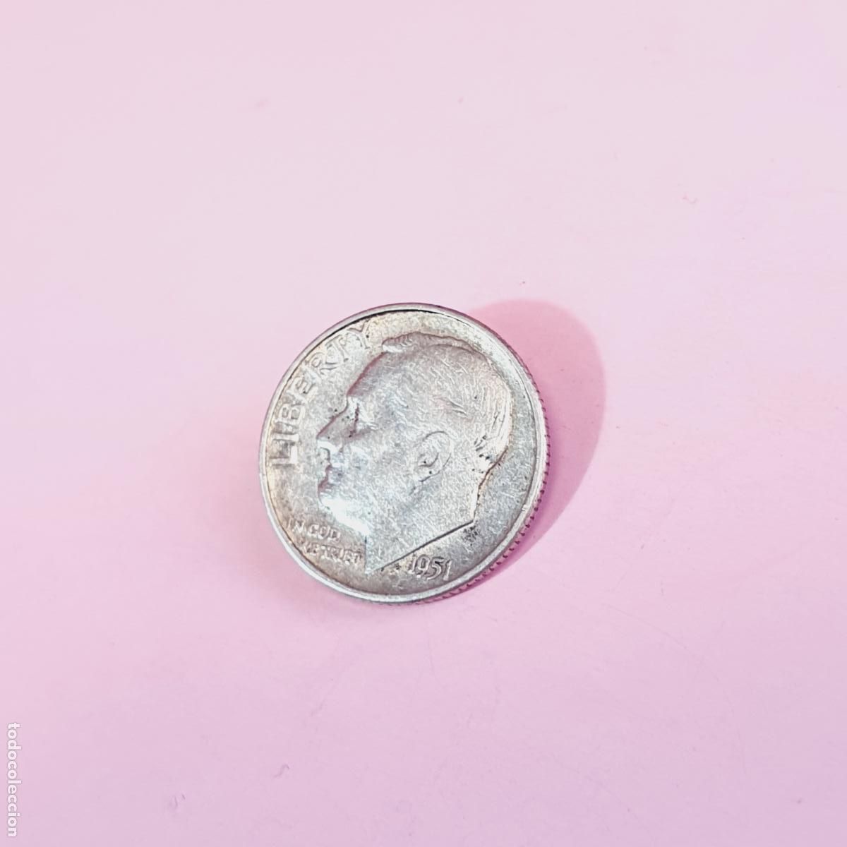 Monedas antiguas de Am&eacute;rica: MONEDA* U.S.A.-ONE DIME-1951-PLATA-VER FOTOGRAF&Iacute;AS.