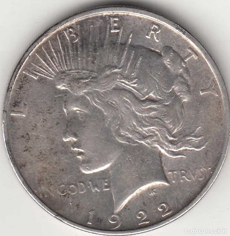 Monedas antiguas de Am&eacute;rica: ESTADOS UNIDOS: DOLLAR 1922 D / PLATA