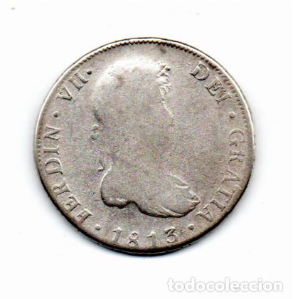 Monedas antiguas de Am&eacute;rica: BOLIVIA 1813, 8 REALES, FERNANDO VII, KM-84, AG, 26,42 GR, 896/1000; 2 FOTOS