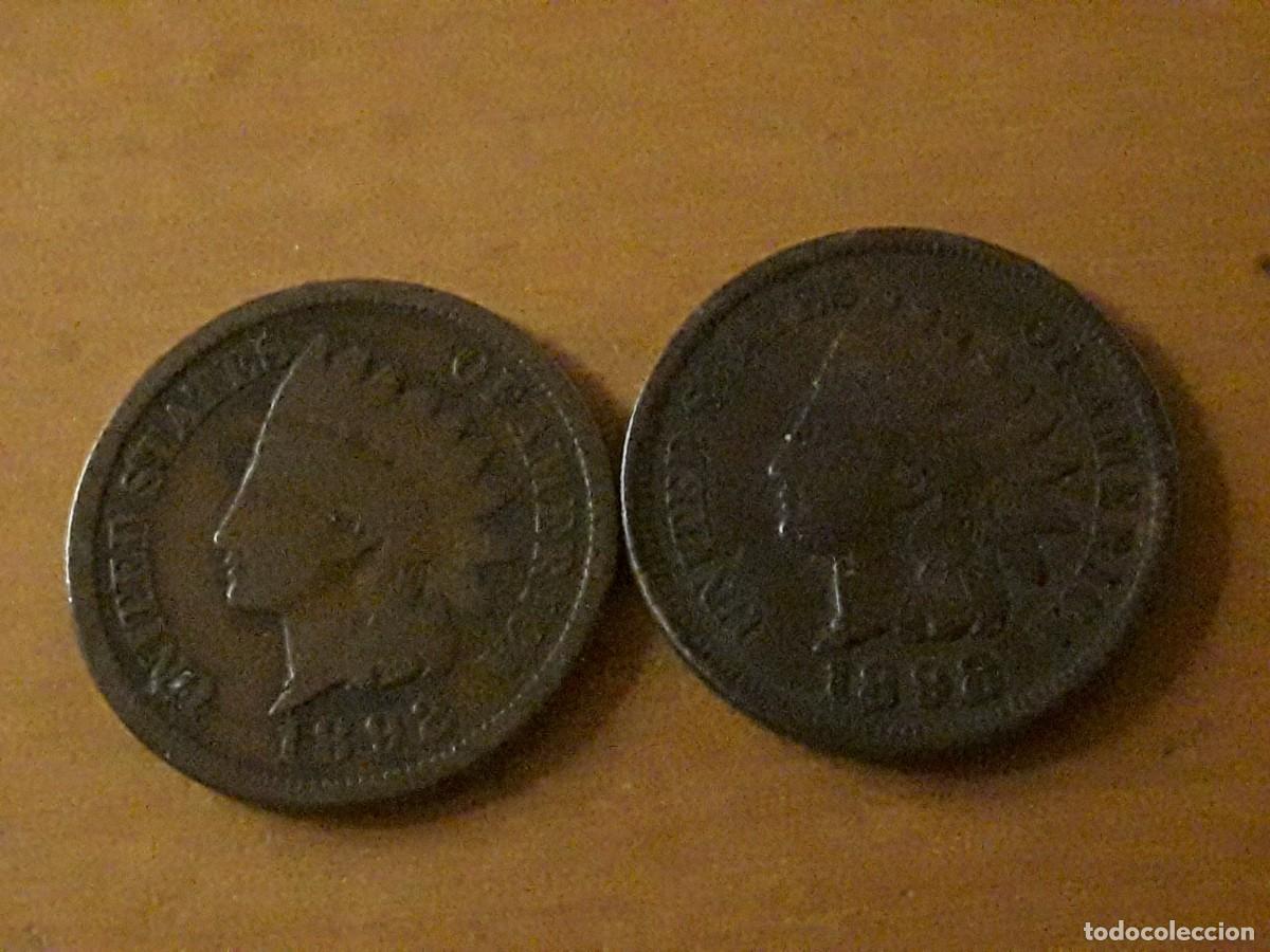 Alte M&uuml;nzen aus Amerika: ESTADOS UNIDOS - LOTE BONITOS 1 CENT / INDIAN HEAD CENT A&Ntilde;O 1892 + 1898.