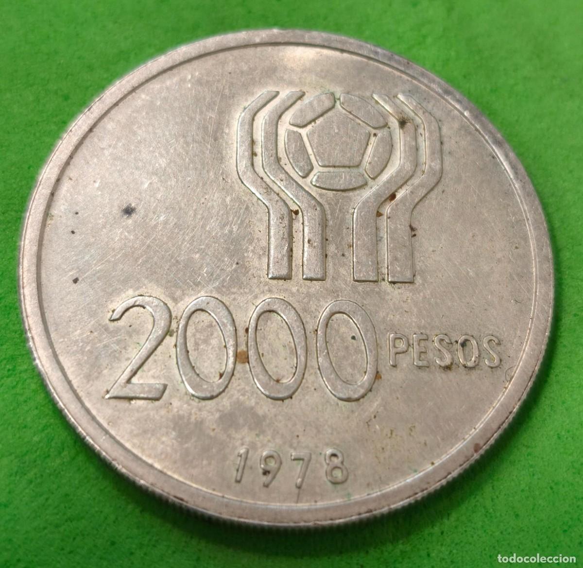 Monedas antiguas de Am&eacute;rica: ARGENTINA. A&Ntilde;O 1978. 2000 PESOS PLATA (900) CAMPEONATO DEL MUNDO. PESO 14,89 GR