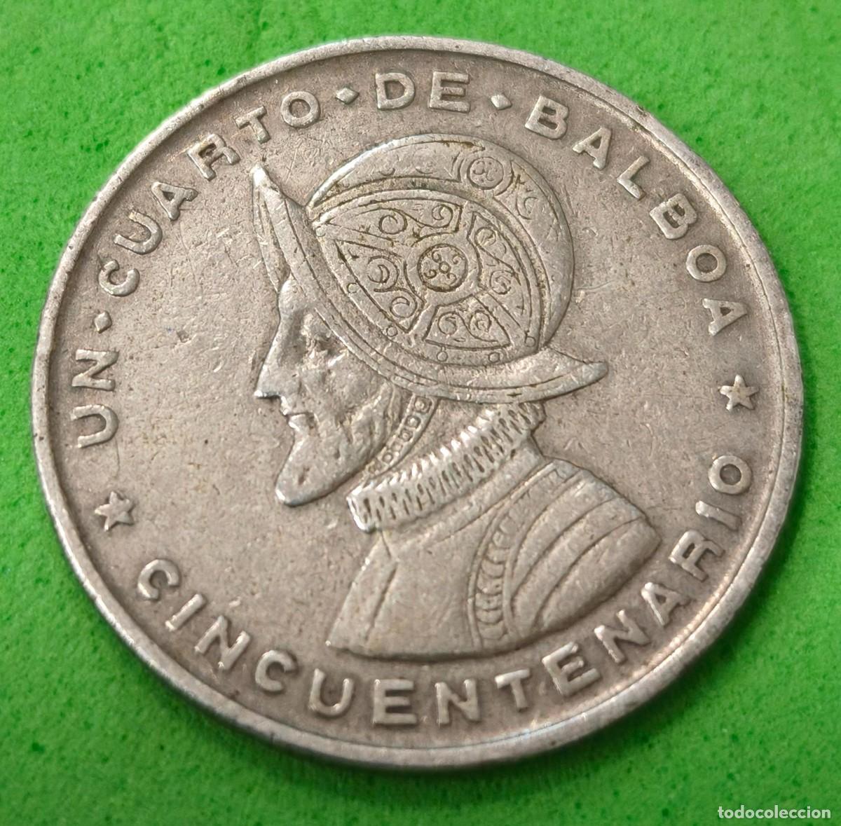 Monedas antiguas de Am&eacute;rica: PANAMA. A&Ntilde;O 1953. 1/4 BALBOA PLATA (900). PESO 6,16 GR