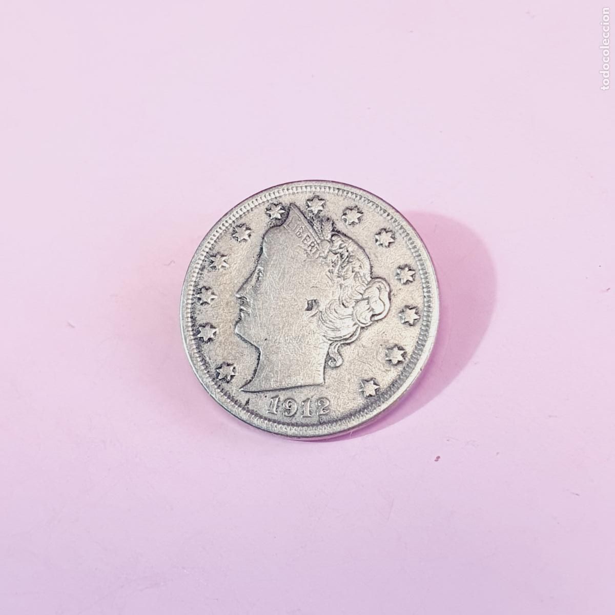 Monedas antiguas de Am&eacute;rica: MONEDA-U.S.A.-V NICKEL.(5 C&Eacute;NTIMOS.)-LIBERTY HEAD NICKEL-1912-VER FOTOGRAF&Iacute;AS.