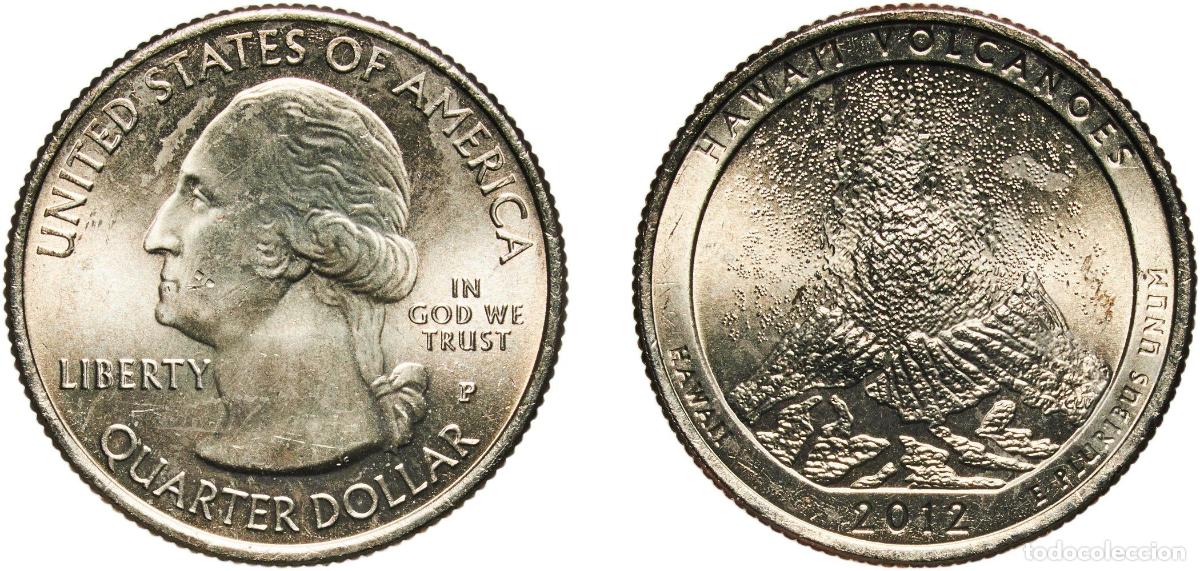 Monedas antiguas de Am&eacute;rica: United States Federal republic 2012 S &frac14; Dollar &rdquo;Washington Quarter&rdquo; (Hawai'i Volcanoes National Par