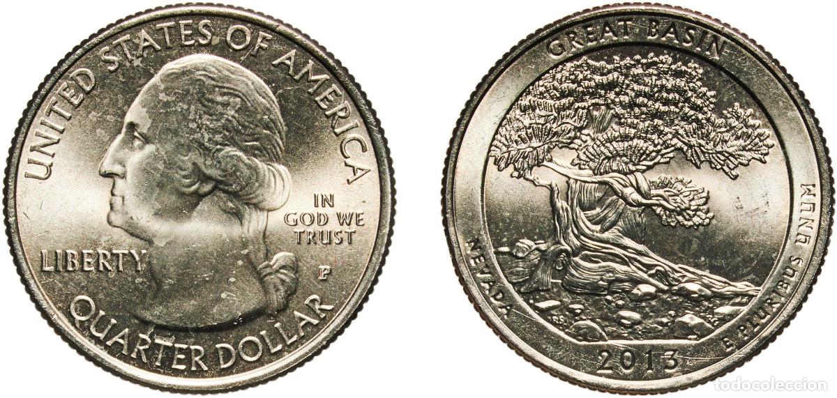 Monedas antiguas de Am&eacute;rica: United States Federal republic 2013 P &frac14; Dollar &rdquo;Washington Quarter&rdquo; (Great Basin National Park, Nev