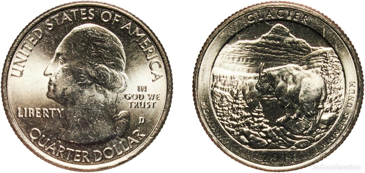 Monedas antiguas de Am&eacute;rica: United States Federal republic 2011 D &frac14; Dollar &rdquo;Washington Quarter&rdquo; (Glacier National Park, Montana