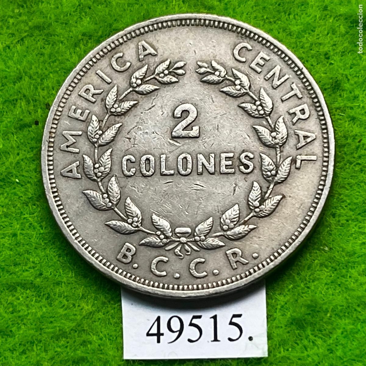 Monedas antiguas de Am&eacute;rica: Costa Rica 2 colones 1972