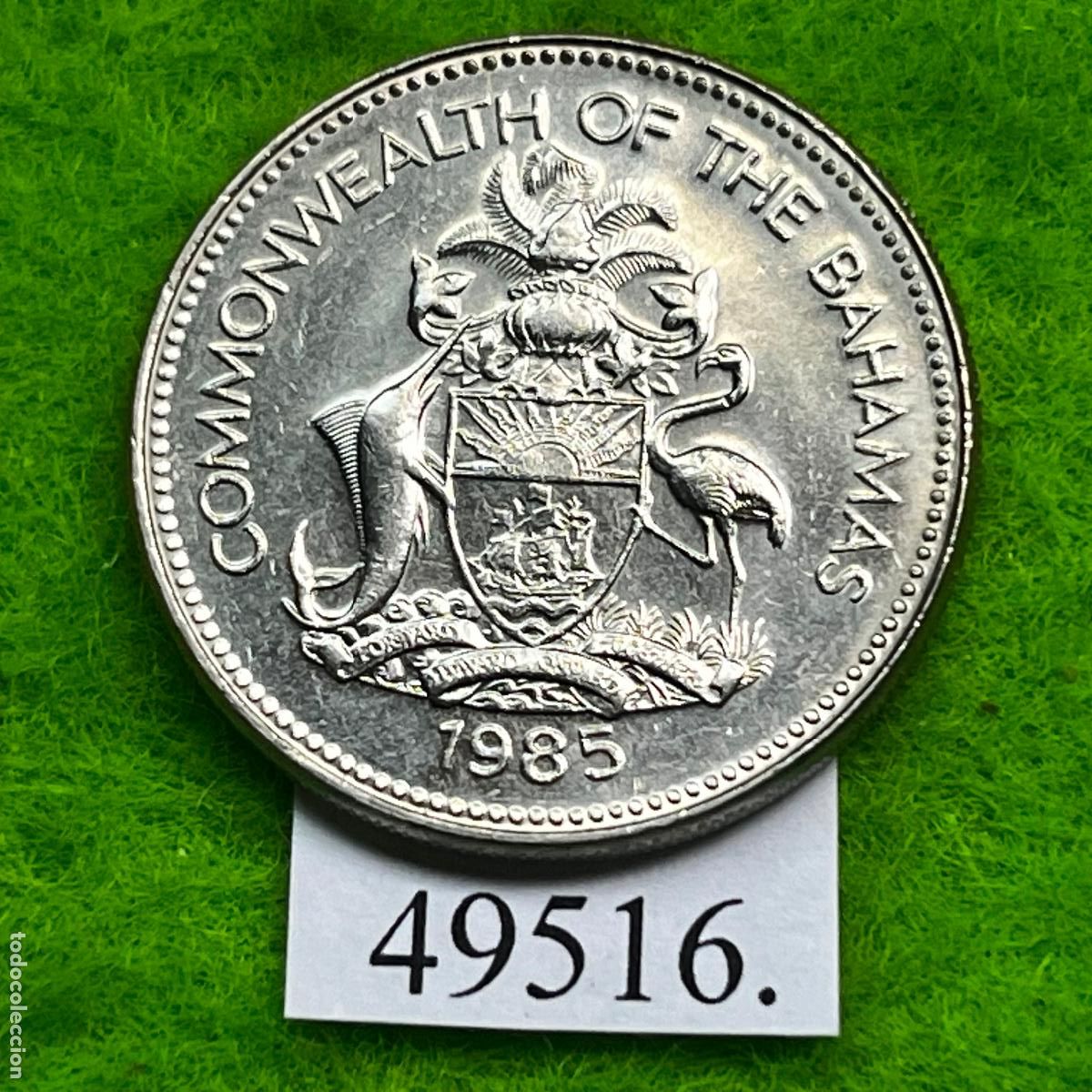 Monedas antiguas de Am&eacute;rica: Bahamas 25 c&eacute;ntimos 1985 - Foto 2