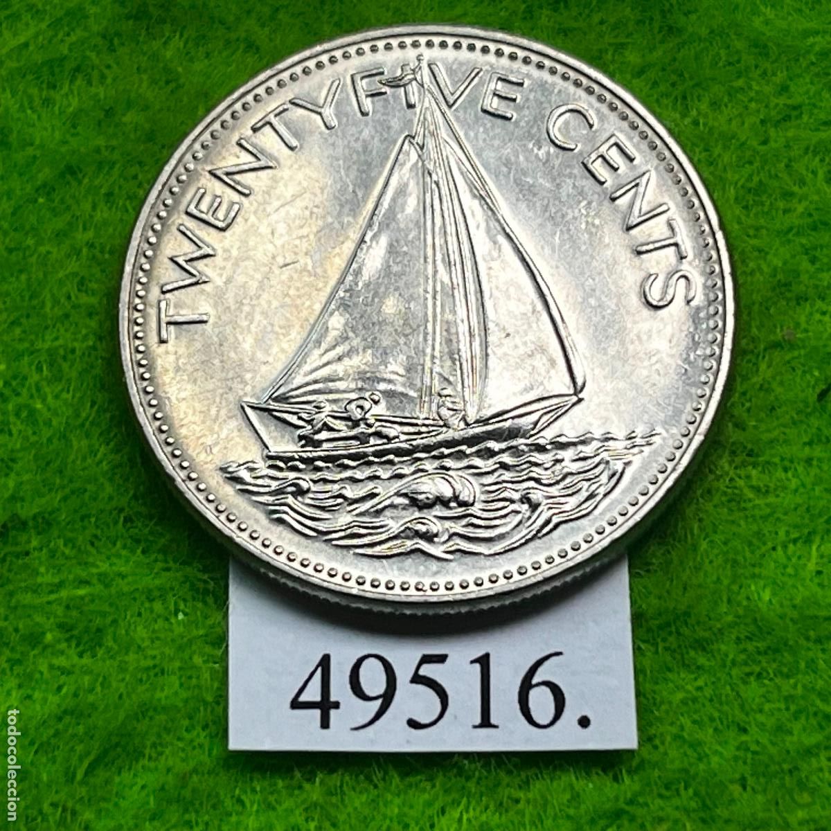 Monedas antiguas de Am&eacute;rica: Bahamas 25 c&eacute;ntimos 1985