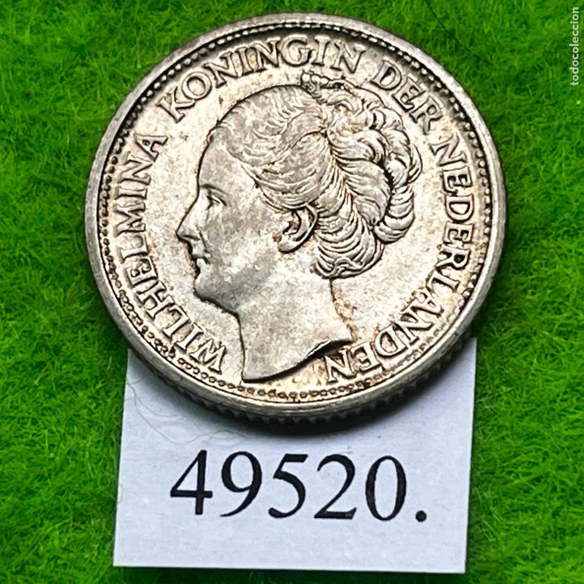 Monedas antiguas de Am&eacute;rica: Curazao 1/4 de flor&iacute;n (gulden) 1944, Denver USA, Curacao, Antillas Holandesas, plata