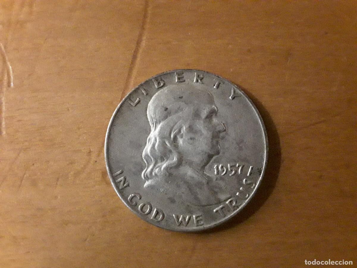Monnaies anciennes d'Am&eacute;rique: ESTADOS UNIDOS - MEDIO DOLAR DE PLATA BENJAMIN FRANKLIN A&Ntilde;O 1957.