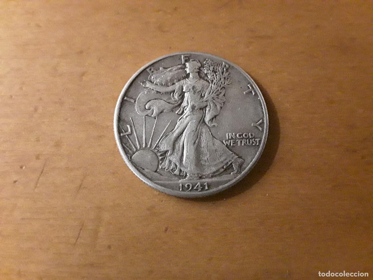 Monnaies anciennes d'Am&eacute;rique: ESTADOS UNIDOS - MEDIO DOLAR DE PLATA A&Ntilde;O 1941.